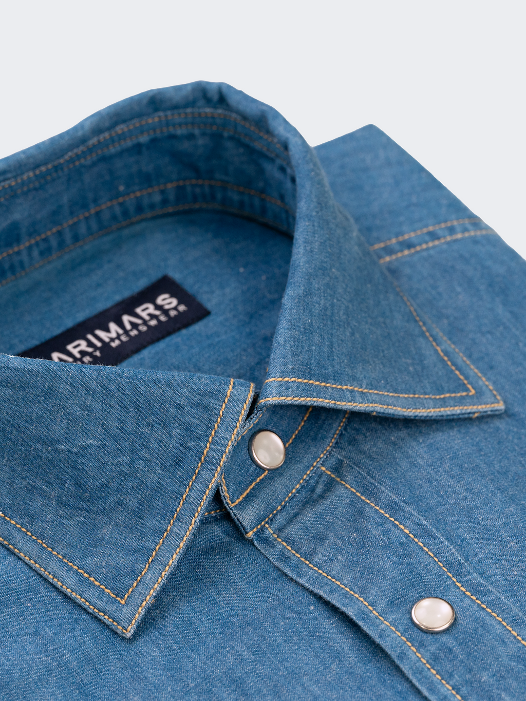 Medium Wash | Triple Stack Button | Western Denim