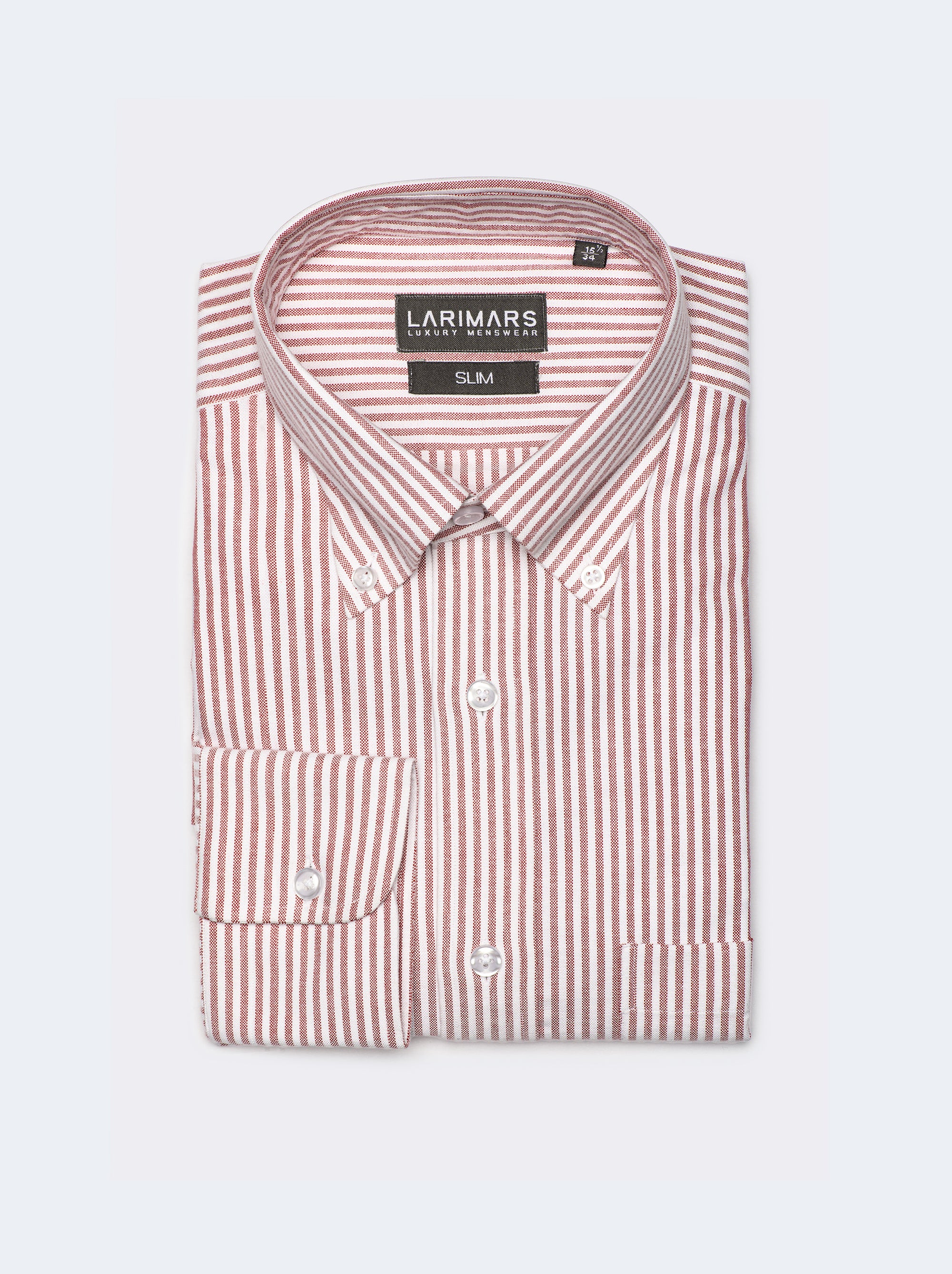 Burgundy University Stripe Oxford