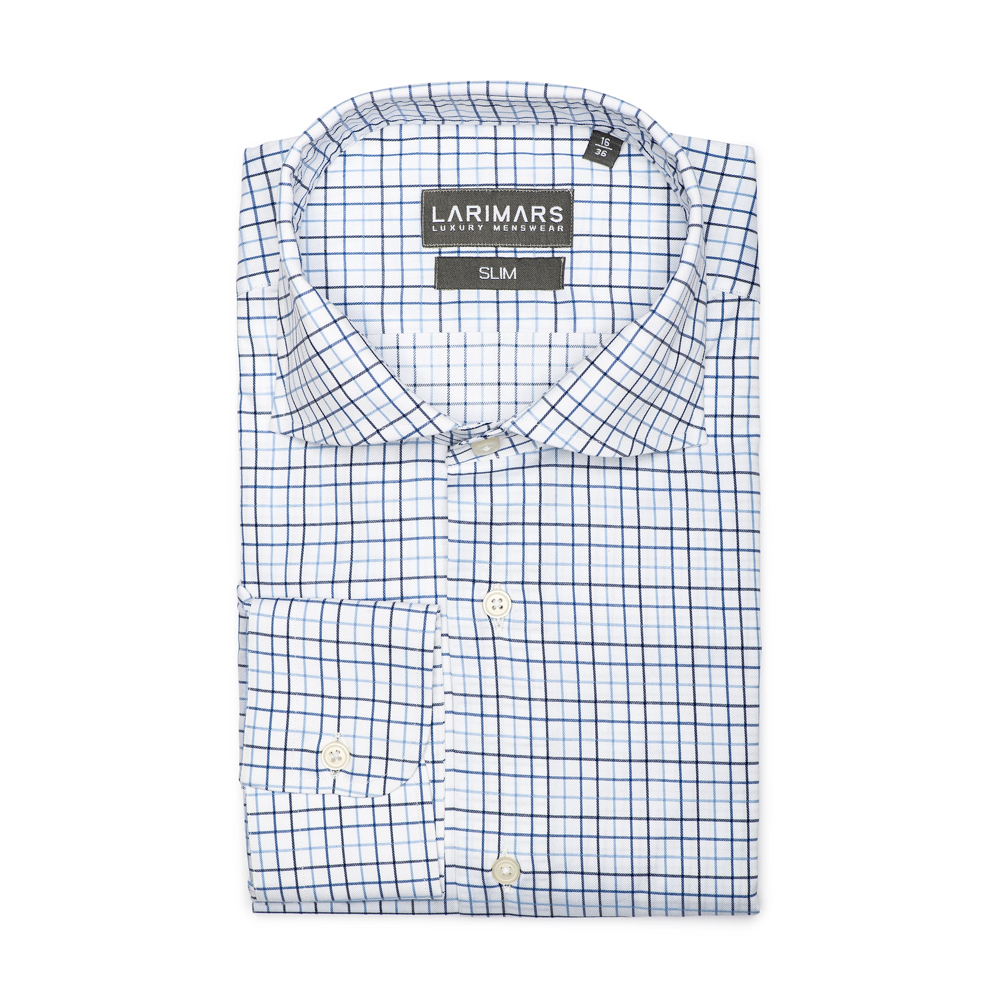 Blue Check Cotton Shirt for Men