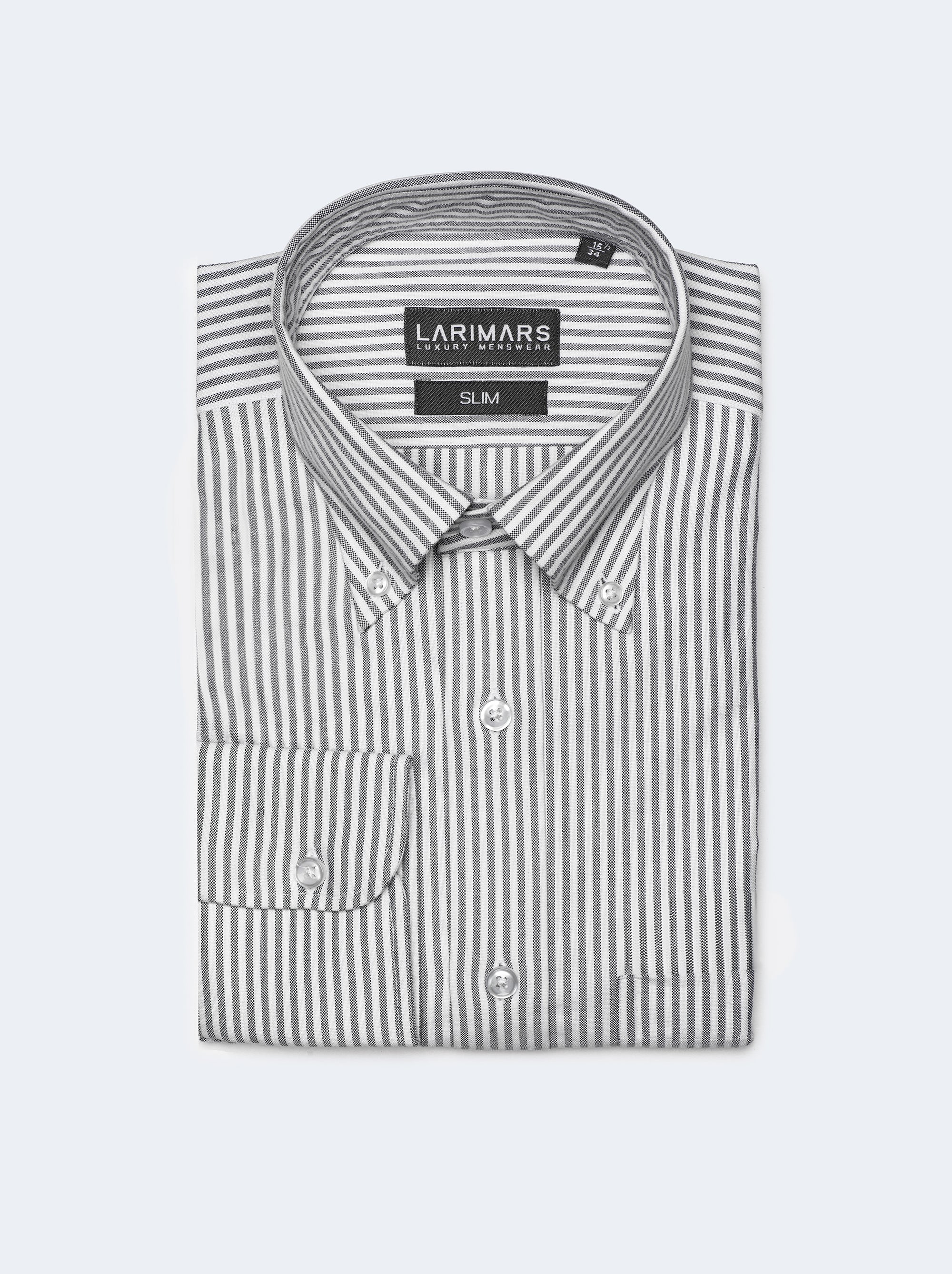 Grey University Stripe Oxford