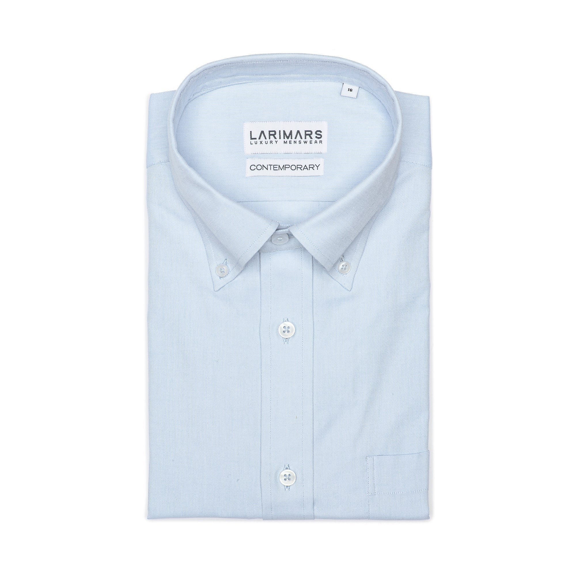 Light Blue Half Sleeve Oxford Shirt for Men