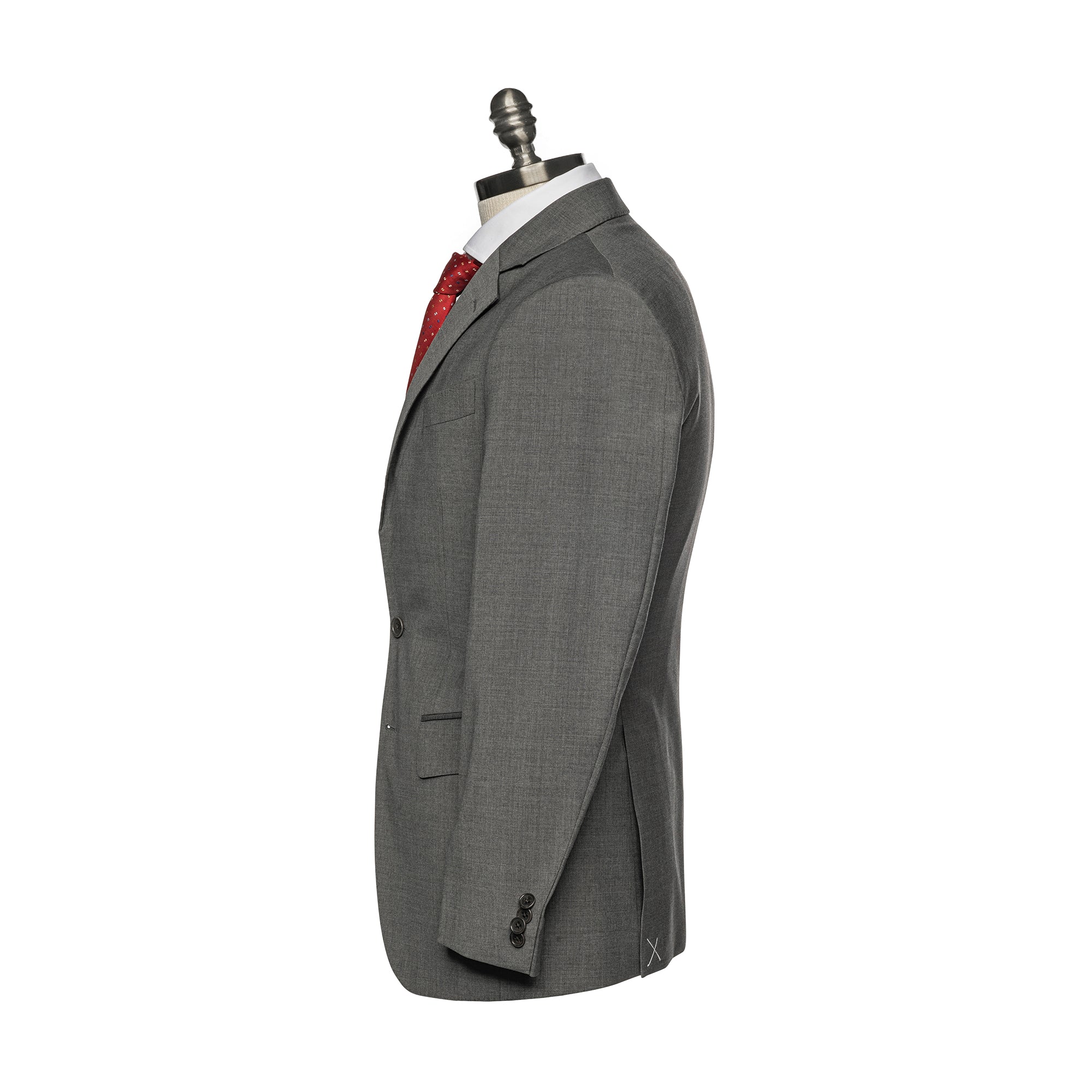 Medium Grey Sharkskin Suit for Men