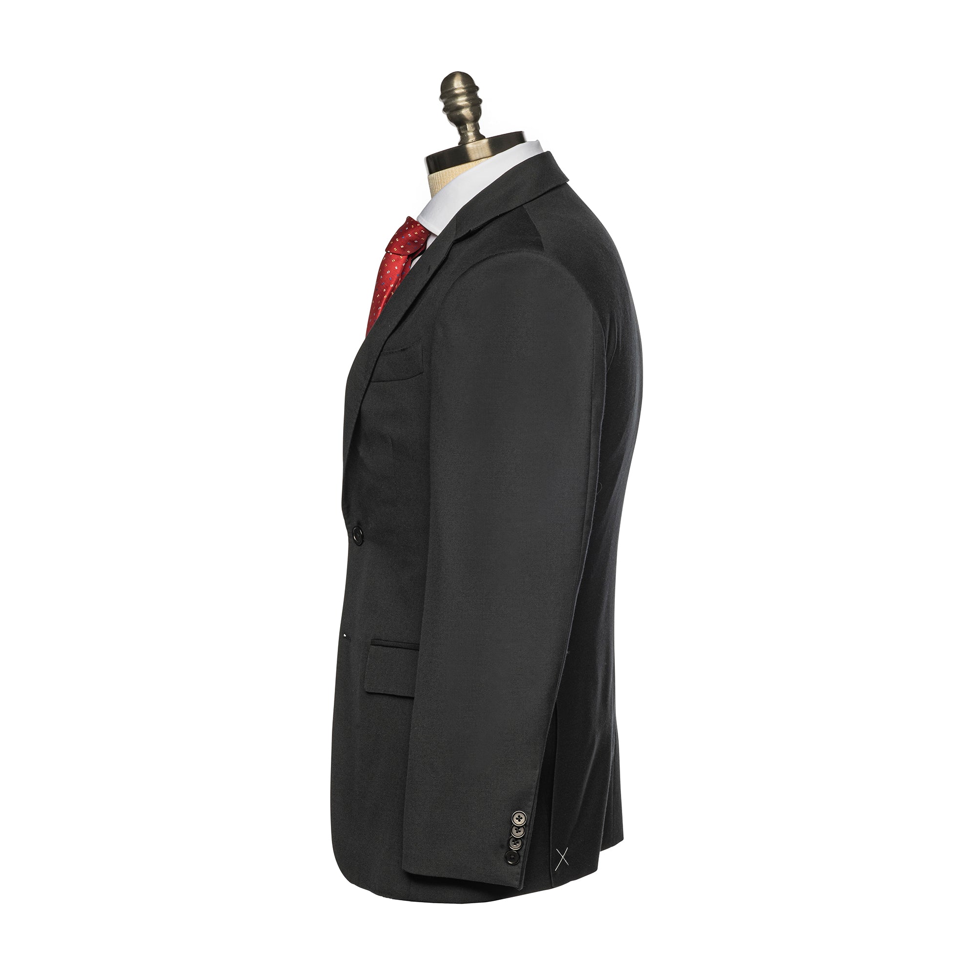 Solid Black Woolen Suit for Men