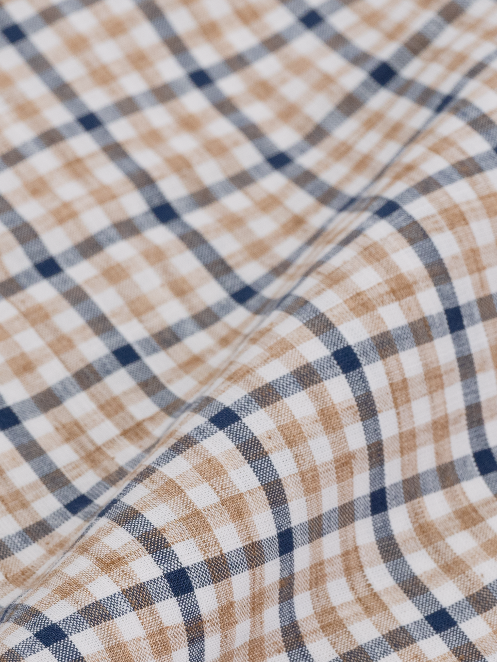 Beige & Blue Ocean Plaid