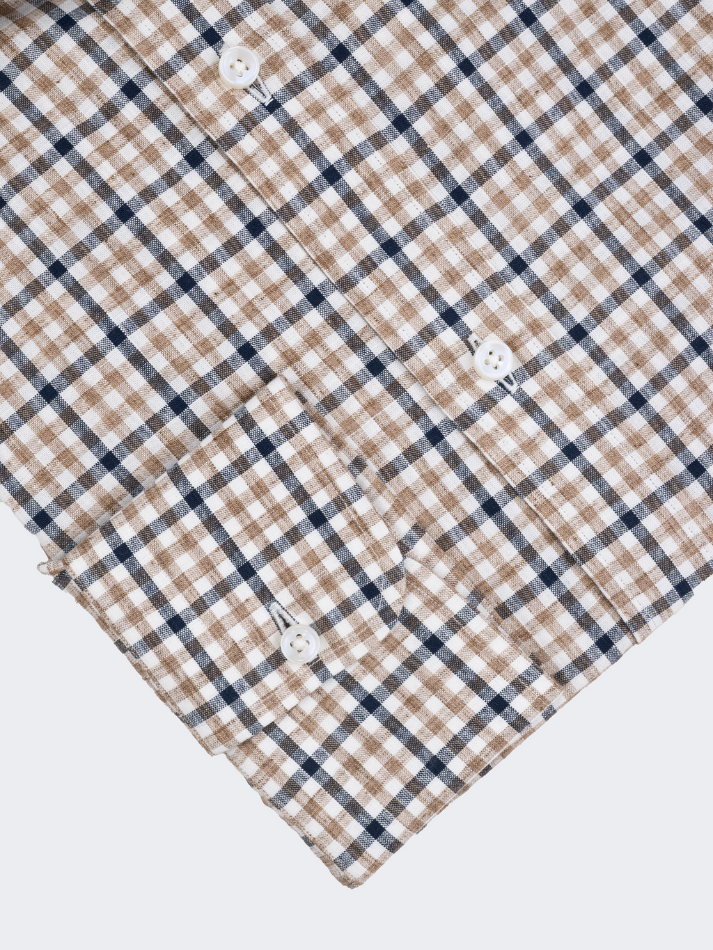 Beige & Blue Ocean Plaid