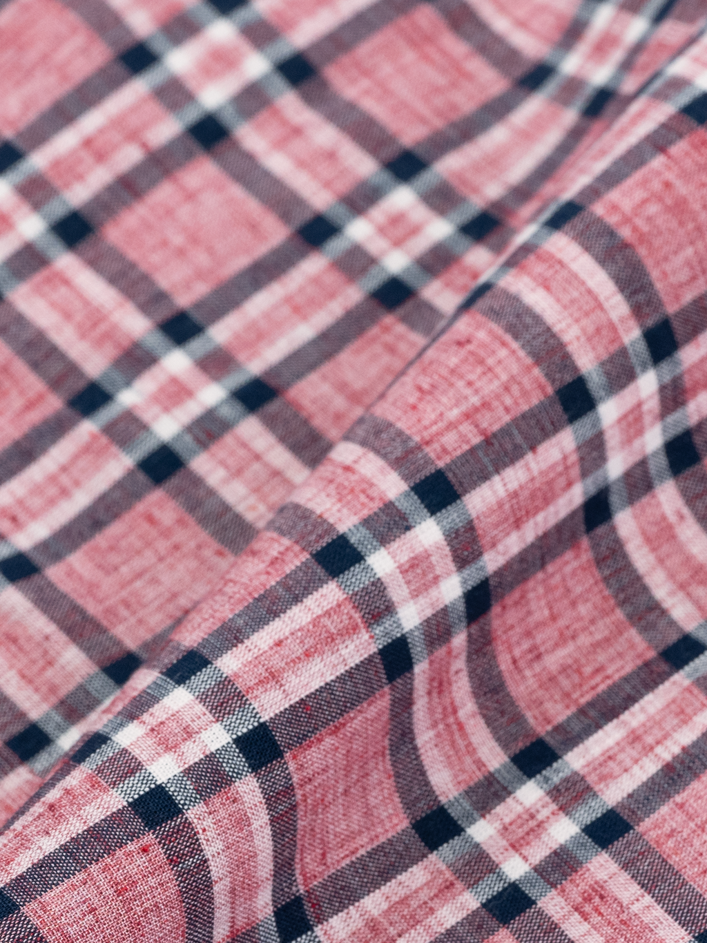 Salmon Windowpane Plaid Check