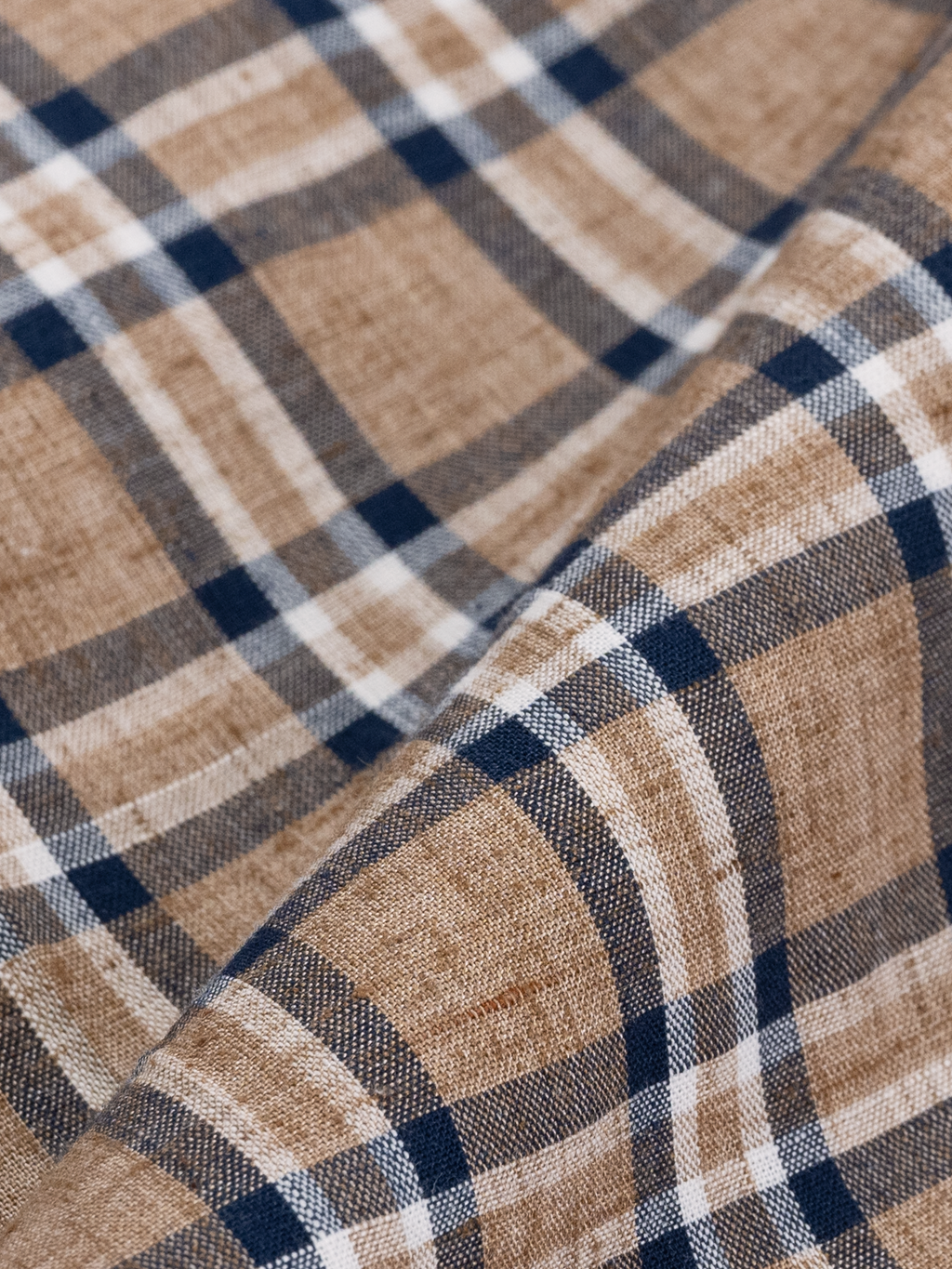 Beige Windowpane Plaid Check