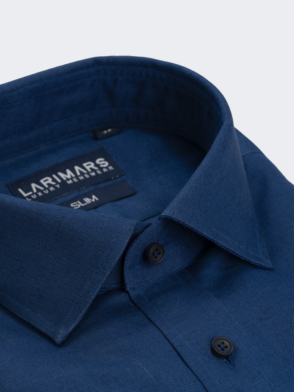 Navy Blue Cotton Linen Shirt