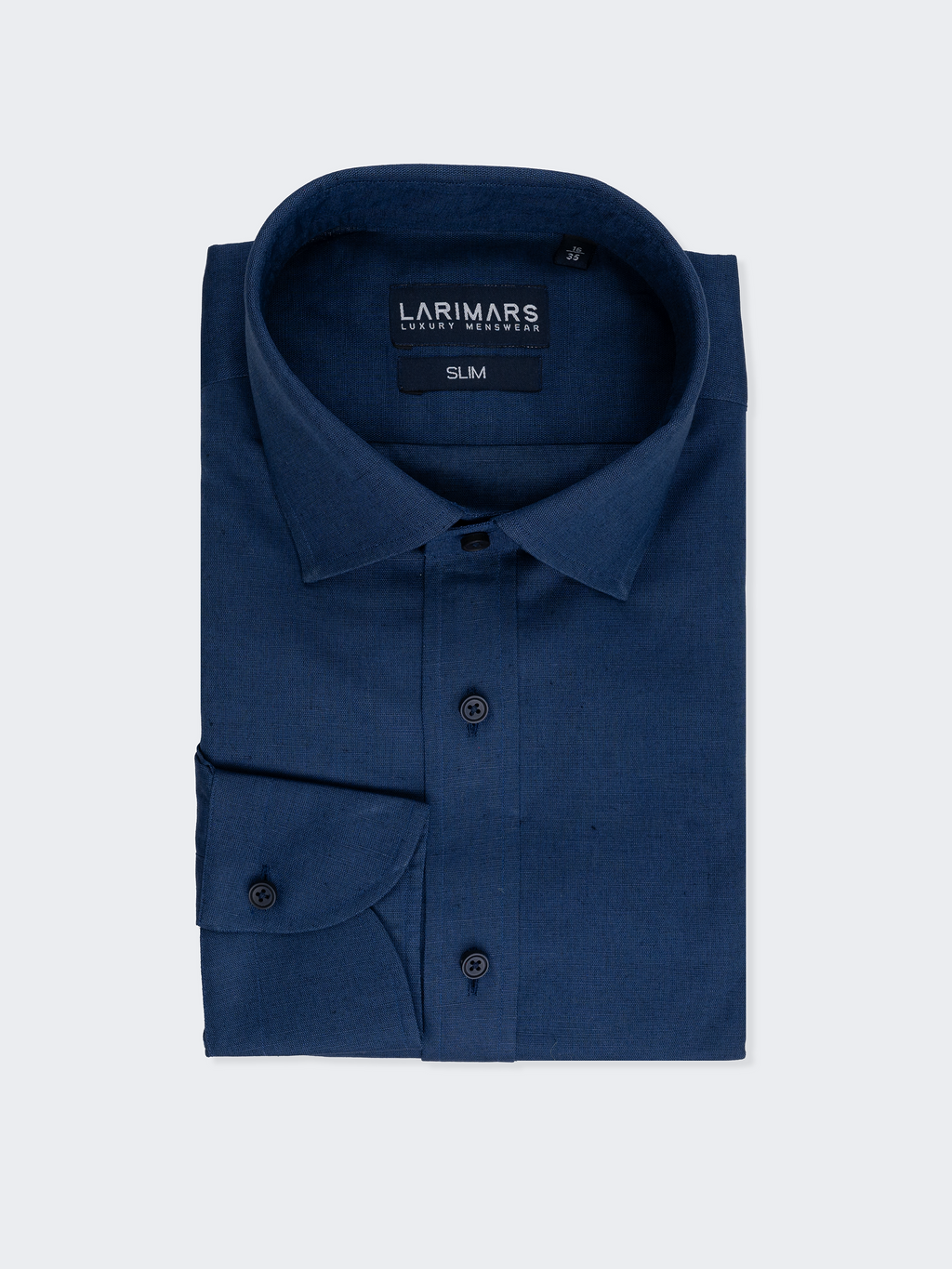 Navy Blue Cotton Linen Shirt