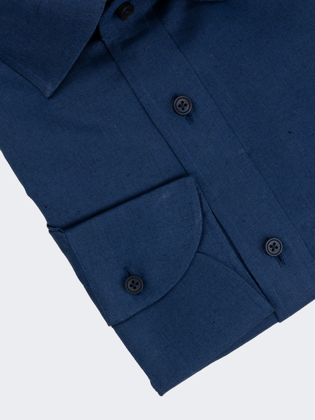 Navy Blue Cotton Linen Shirt