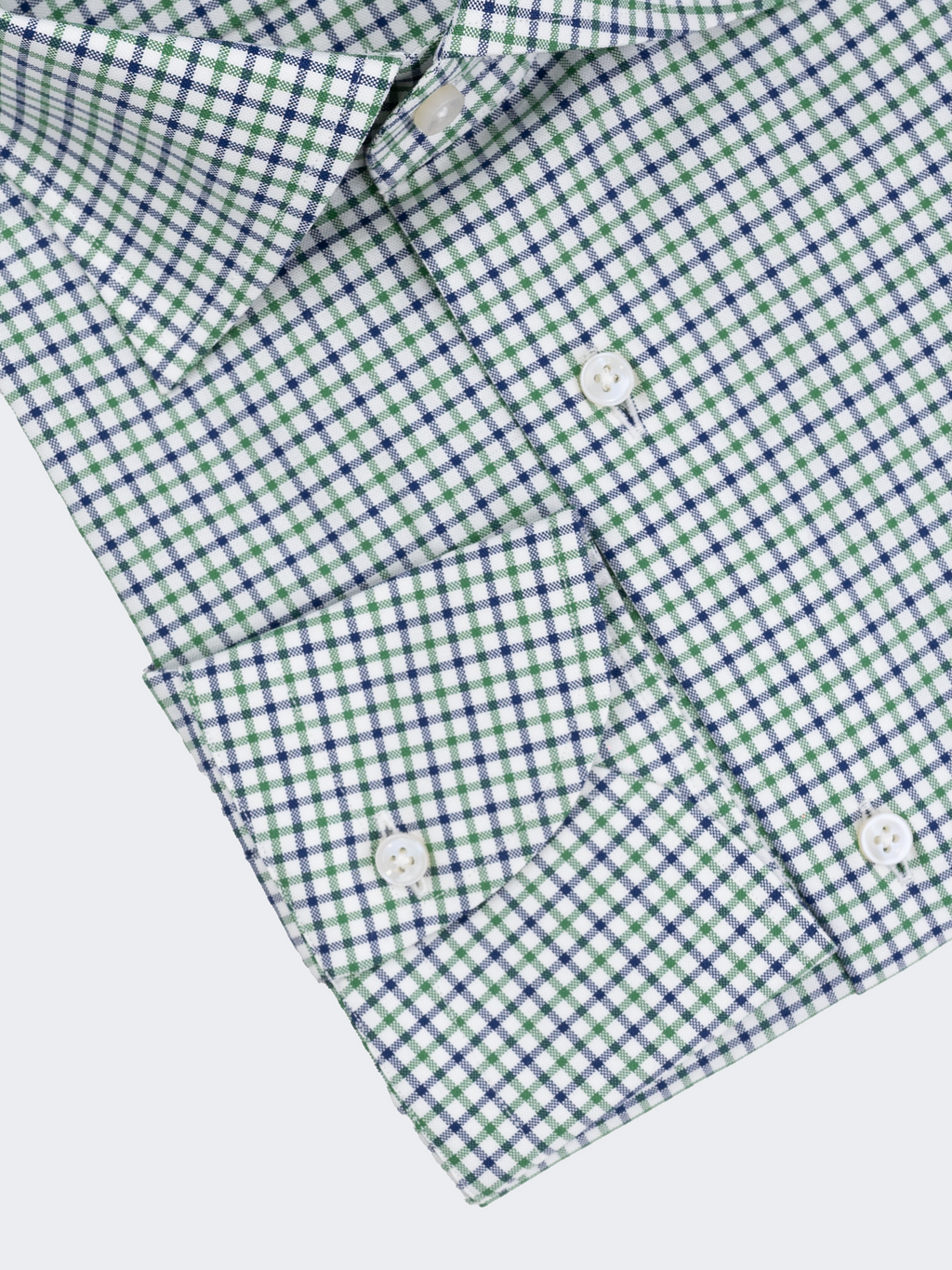 Green & Navy Tattersall Check